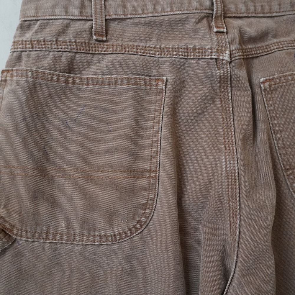 Vintage Dickies Carpenter Pants 34x30 Mens Brown Canvas Duck Workwear Distressed - Picture 6 of 9
